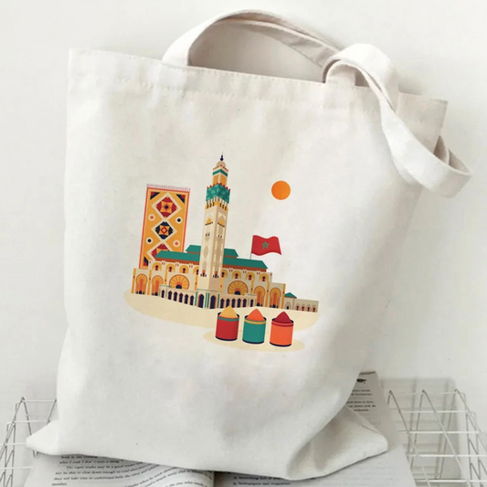 Marokkanische Eco-Einkaufstasche aus Jute – Wiederverwendbar, Faltbar & Nachhaltig