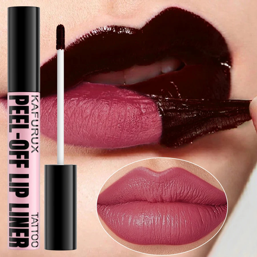 7 Farben Peel Off Lip Stain Reveal Langlebiger, wasserfester, rosafarbener Lippentönungs-Transferbeständiger Antihaft-Becher, natürlicher Make-up-Lipgloss