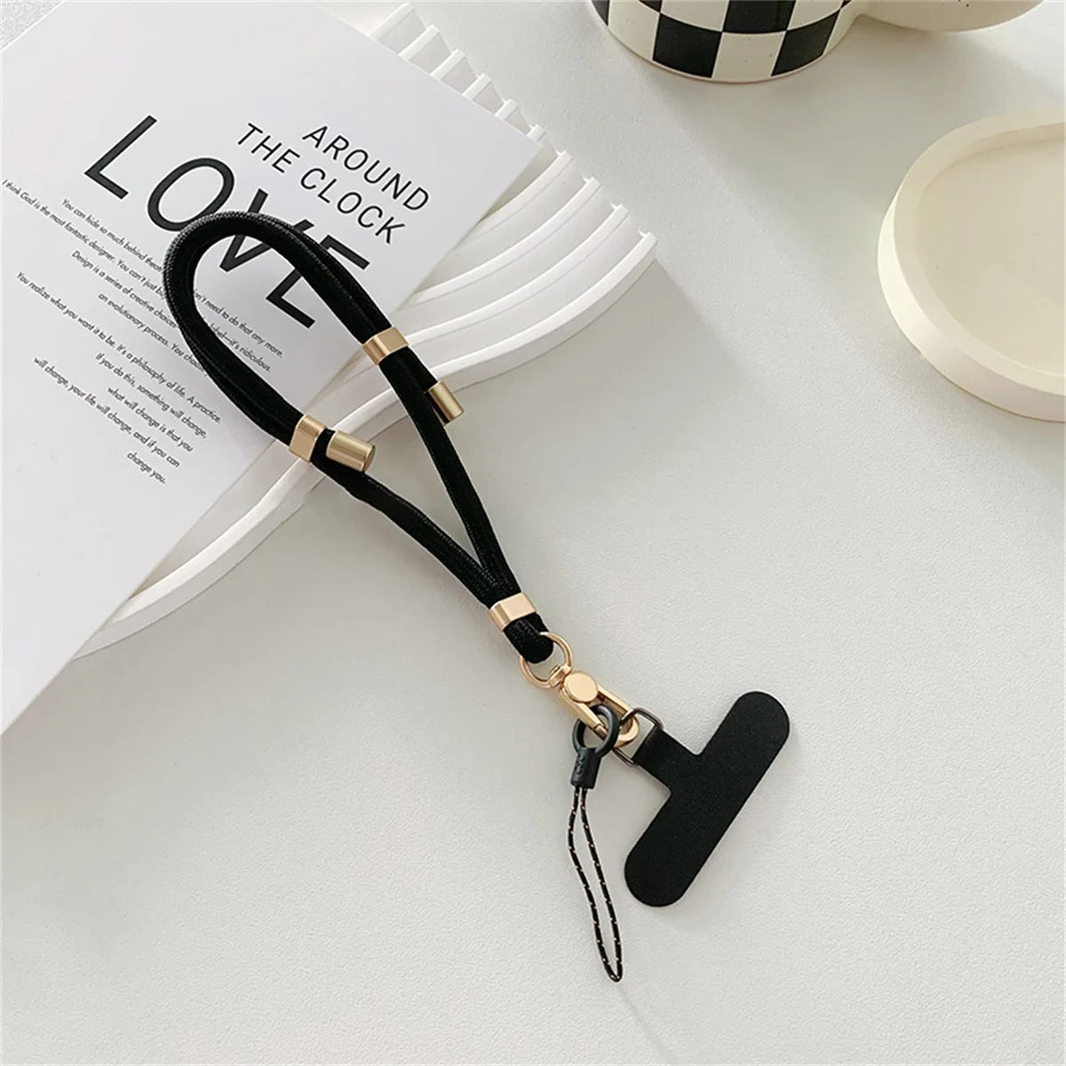 Luxus Metall Nylon Kurze Lanyard Telefon Strap Keycord Hängende Hosen Zubehör Stilvolle Anti-verlust Schlüsselbund Handgelenk Seil Starp