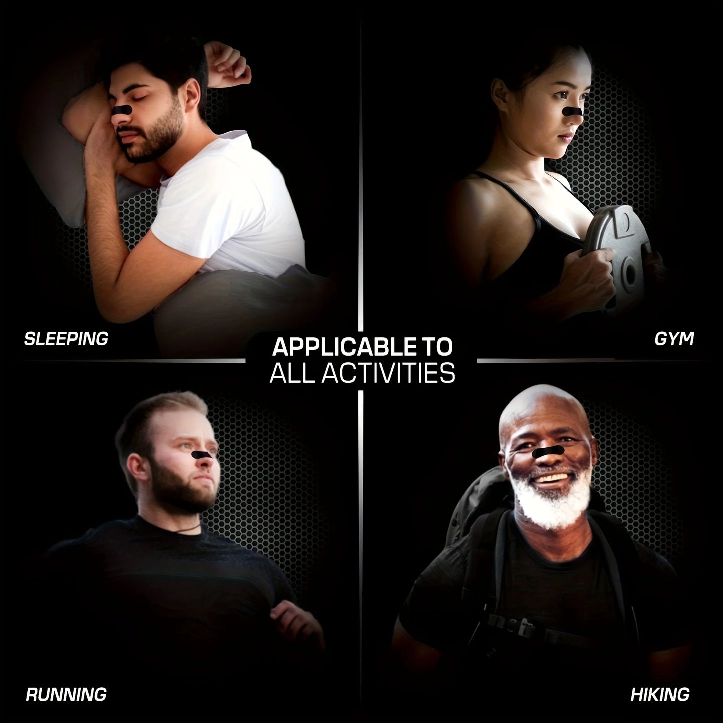 30 Stück Sport-Nasenstreifen mit verbesserter Haftung – atmungsaktives und komfortables Design, geeignet für Sport und Schlaf