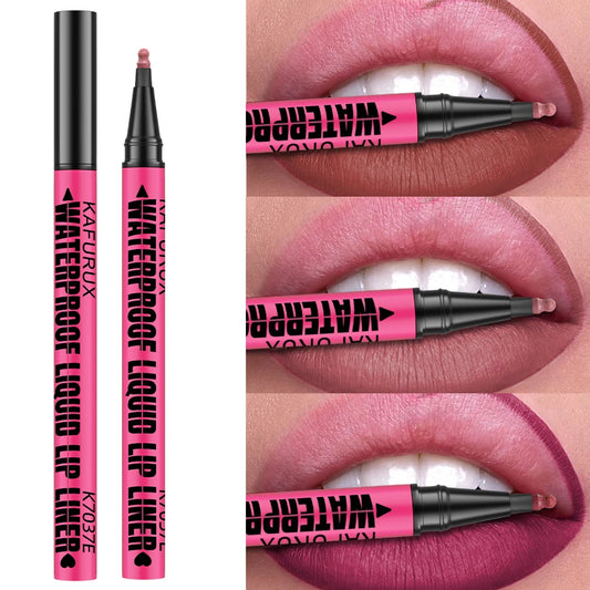1PC Flüssigkeit Matte12-Farbe Lipliner Bleistift Wasserdicht Plumping Fleck Lippenstift Natürliche Lip Liner Umriss Lippen Kontur Make-Up