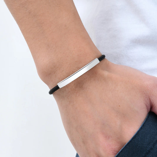 Edelstahl-Armband mit kostenloser Gravur – personalisierbarer Namensarmreif