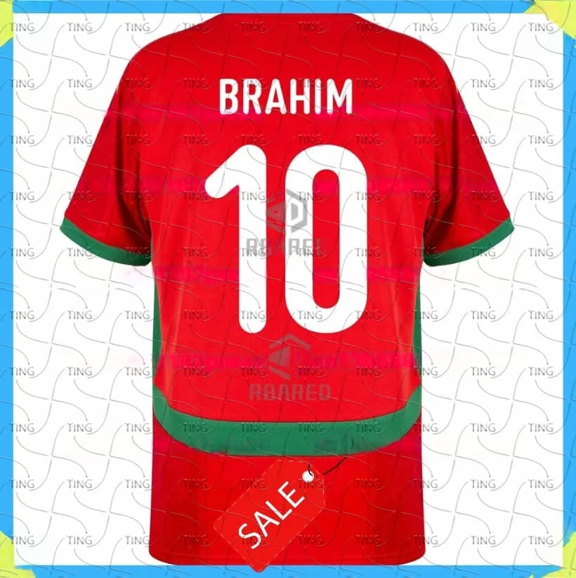 Neues NO.2 NO.10 meistverkauftes marokkanisches trendiges 3D-gedrucktes Fußball-Kurzarm-T-Shirt – für Erwachsene und Kinder, tägliche Freizeit- und Sportbekleidung