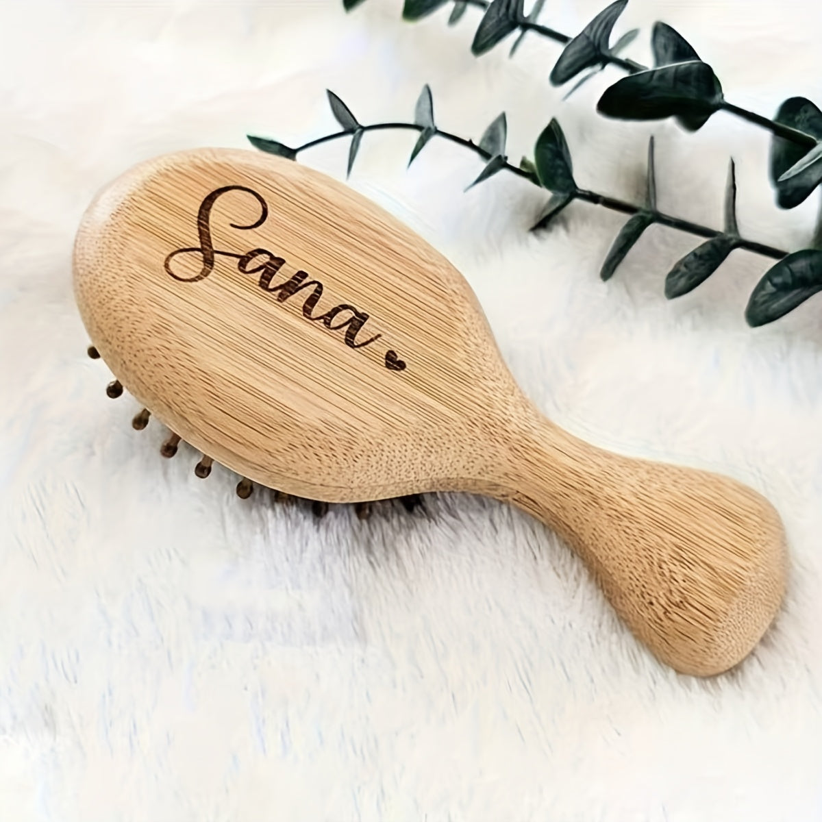 Personalisierte Haarbürste mit Namen & Foto – Elegantes Brautjungfern Geschenk, Hochzeits-Giveaway, Brautparty Präsent