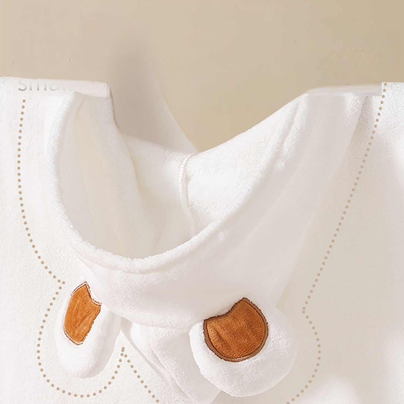 Personalisierbares Kapuzen-Badetuch für Kinder – 60×60 cm