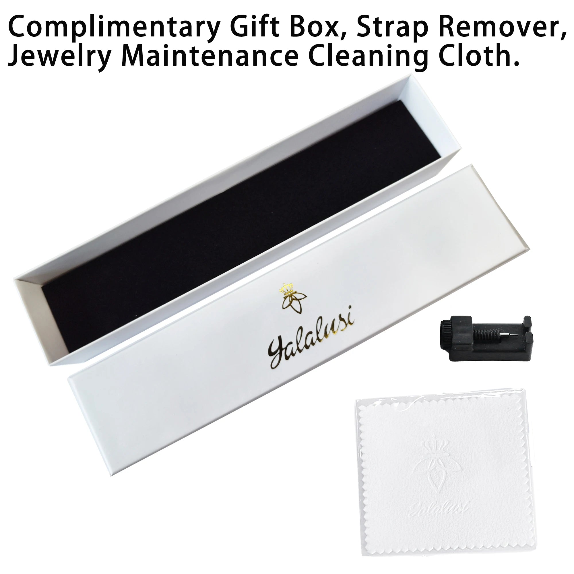 YaLaLuSi Damen-Quarzuhr Gold Luxus-Aktion Skelett-Armband-Design Box-Uhr Vergoldet