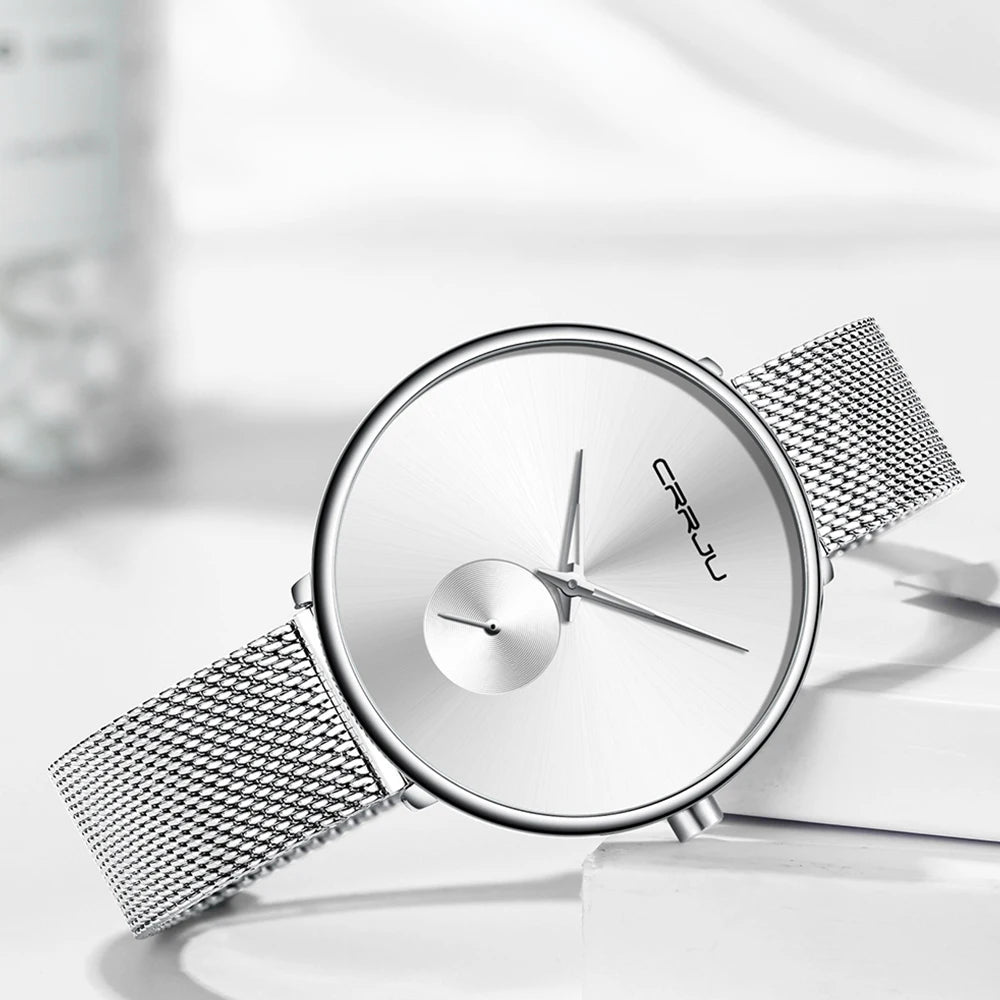 CRRJU frauen Uhren 2021 Luxus Damen Uhr Mode Minimalistischen Wasserdicht Schlanke Band Uhren für Frauen Geschenk Reloj Mujer
