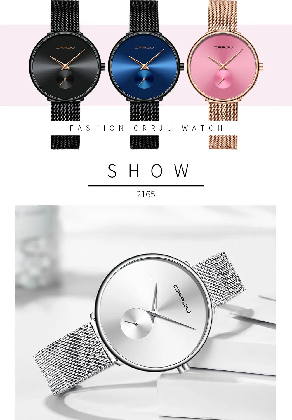 CRRJU frauen Uhren 2021 Luxus Damen Uhr Mode Minimalistischen Wasserdicht Schlanke Band Uhren für Frauen Geschenk Reloj Mujer