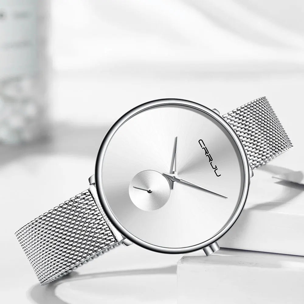 CRRJU frauen Uhren 2021 Luxus Damen Uhr Mode Minimalistischen Wasserdicht Schlanke Band Uhren für Frauen Geschenk Reloj Mujer