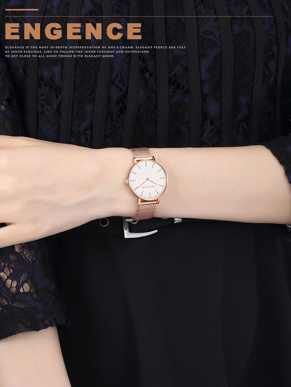 Hannah Martin Top Marke Luxus Uhren Frauen Edelstahl Mesh Gürtel Uhr Japan Quarzwerk Uhr Damen Armbanduhr