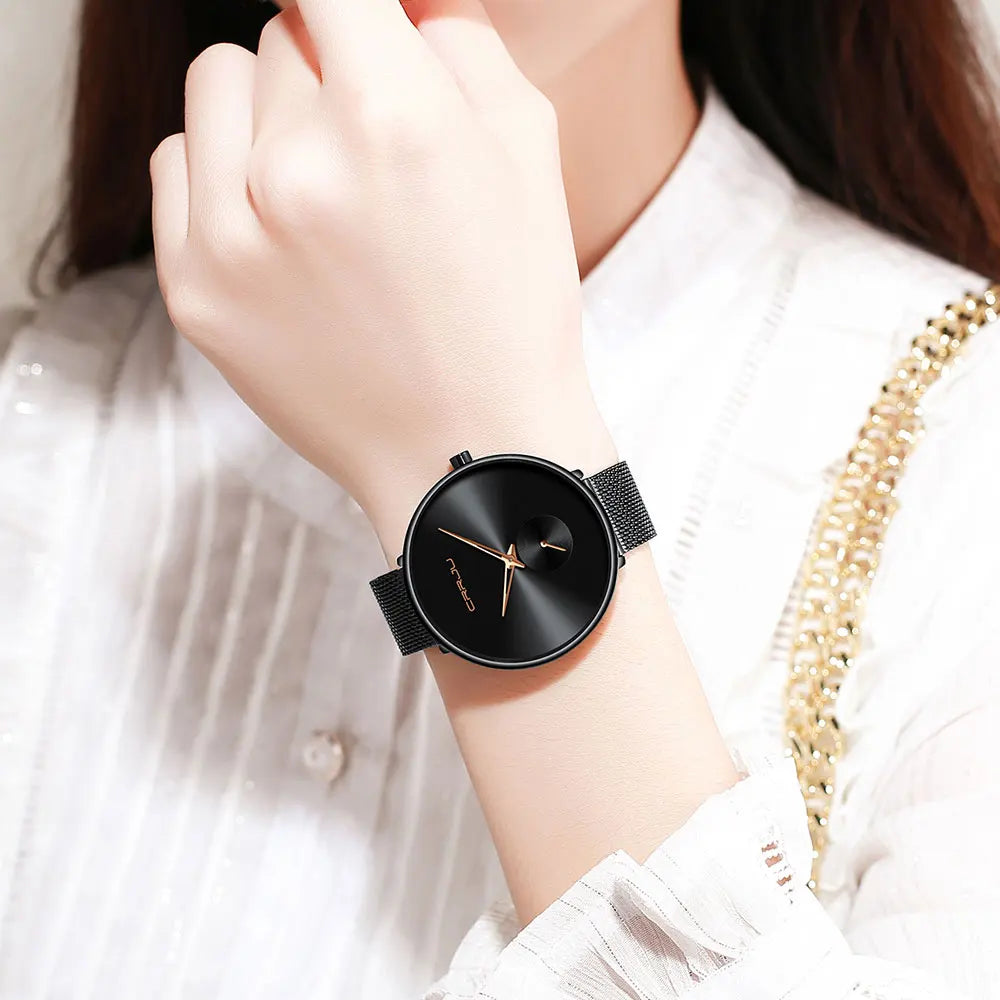 CRRJU frauen Uhren 2021 Luxus Damen Uhr Mode Minimalistischen Wasserdicht Schlanke Band Uhren für Frauen Geschenk Reloj Mujer