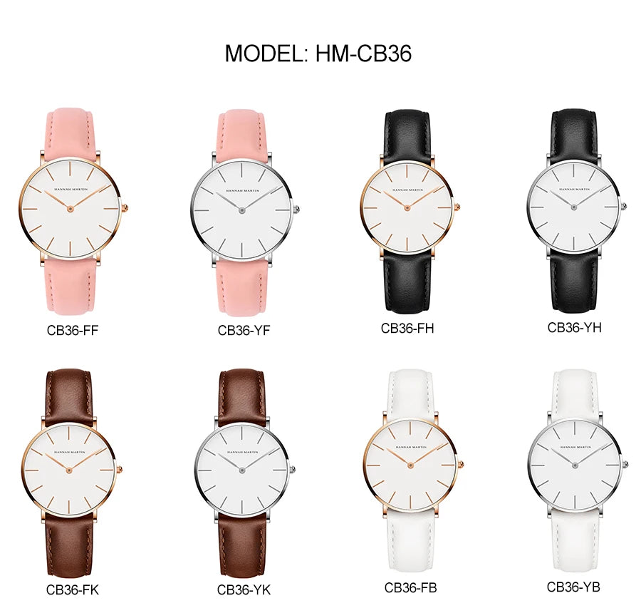 Hannah Martin Top Marke Luxus Uhren Frauen Edelstahl Mesh Gürtel Uhr Japan Quarzwerk Uhr Damen Armbanduhr