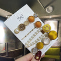 3/4 stücke Set Perle Haar Clip Für Frauen Koreanische Haarnadeln Geometrische Kristall Haar Barrettes Mädchen Hairgrip Haar Zubehör