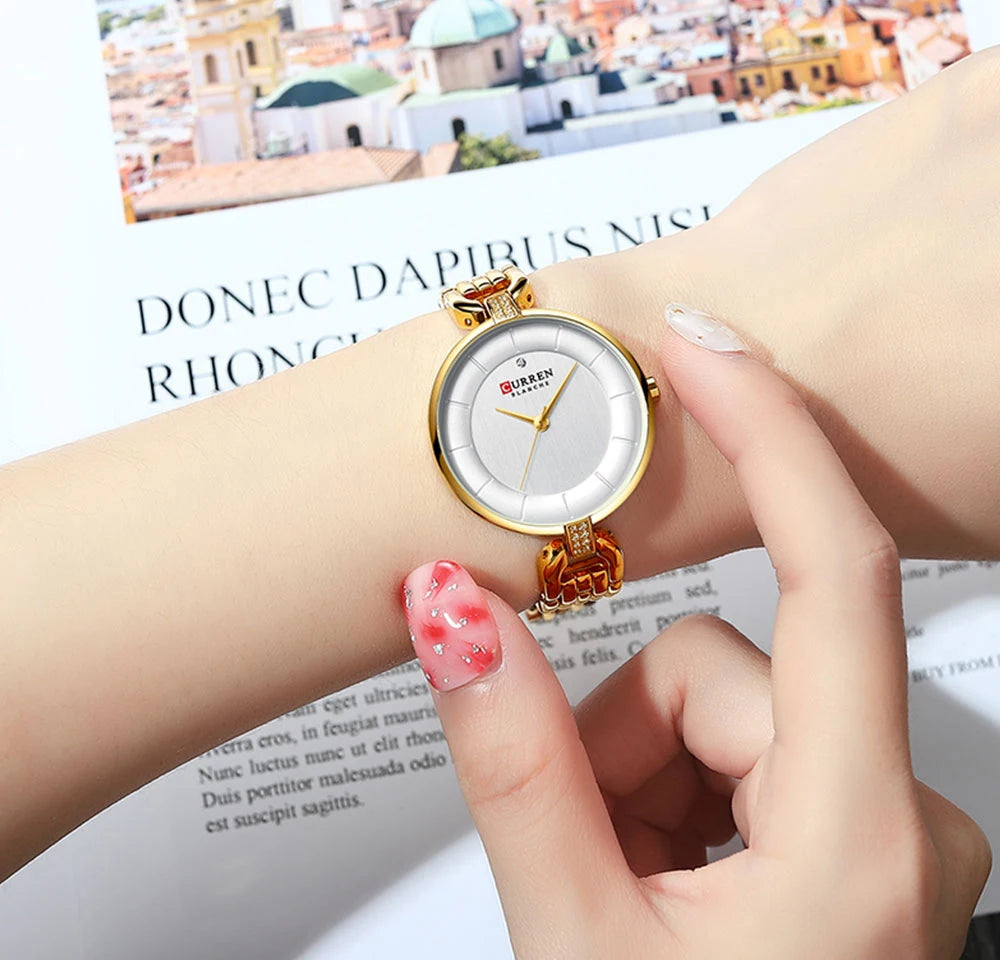 Frauen Uhr CURREN Luxus Marke Mode Casual Damen Quarz Armbanduhr Rose Gold Edelstahl Mesh Kleid Uhr Für Mädchen