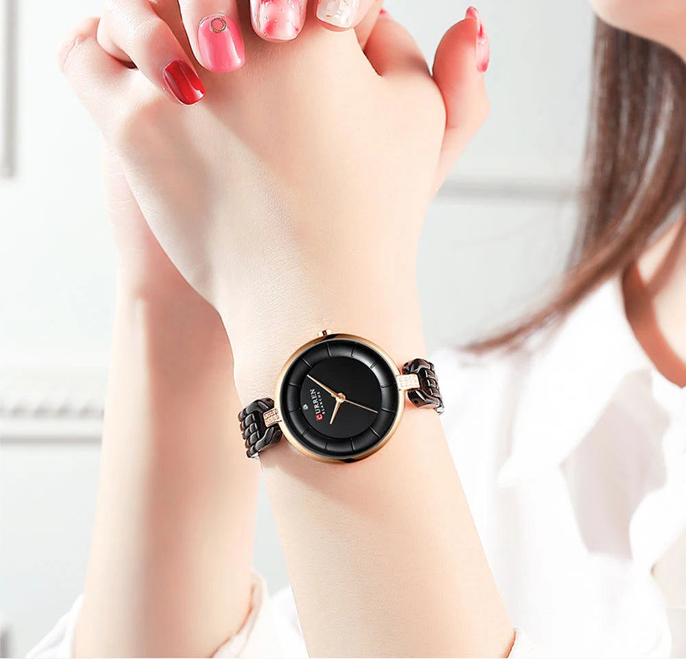 Frauen Uhr CURREN Luxus Marke Mode Casual Damen Quarz Armbanduhr Rose Gold Edelstahl Mesh Kleid Uhr Für Mädchen