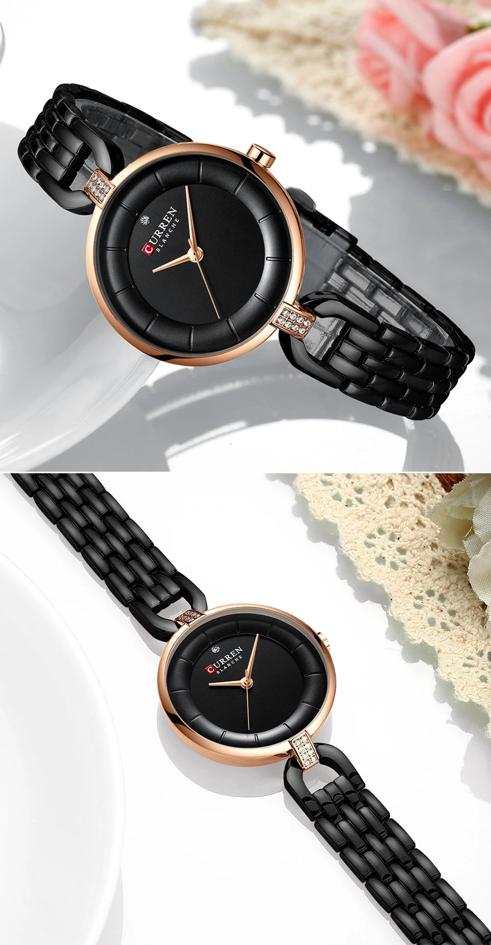 Frauen Uhr CURREN Luxus Marke Mode Casual Damen Quarz Armbanduhr Rose Gold Edelstahl Mesh Kleid Uhr Für Mädchen