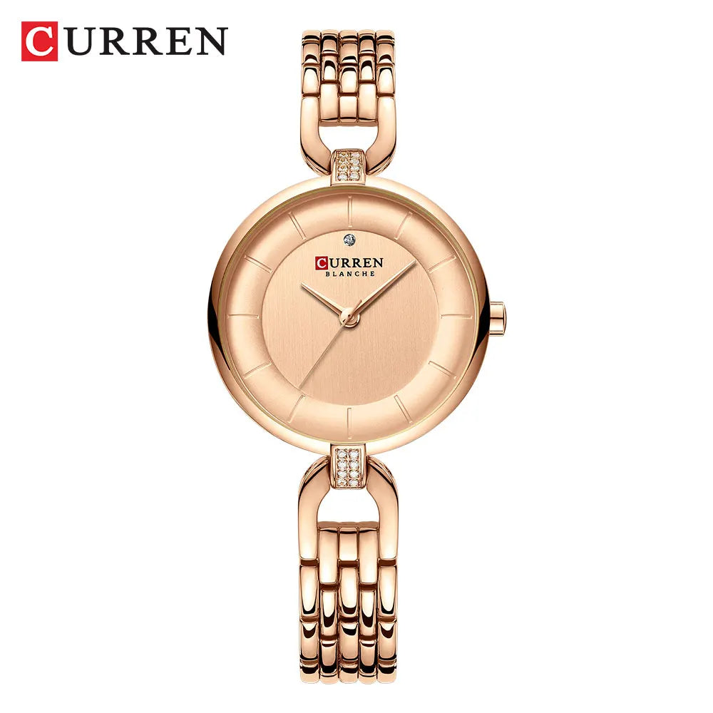 Frauen Uhr CURREN Luxus Marke Mode Casual Damen Quarz Armbanduhr Rose Gold Edelstahl Mesh Kleid Uhr Für Mädchen