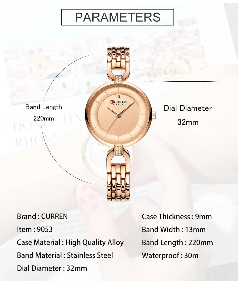 Frauen Uhr CURREN Luxus Marke Mode Casual Damen Quarz Armbanduhr Rose Gold Edelstahl Mesh Kleid Uhr Für Mädchen