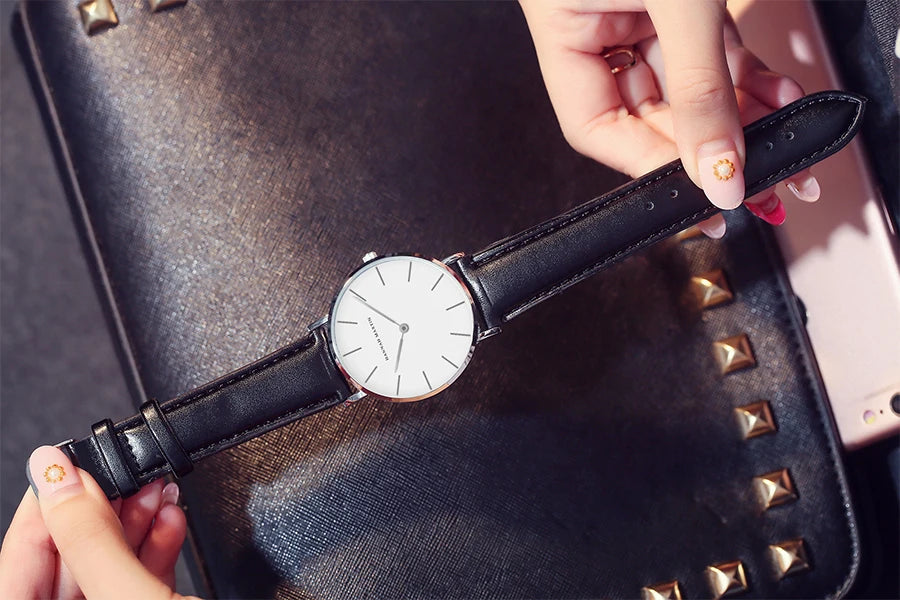 Hannah Martin Top Marke Luxus Uhren Frauen Edelstahl Mesh Gürtel Uhr Japan Quarzwerk Uhr Damen Armbanduhr
