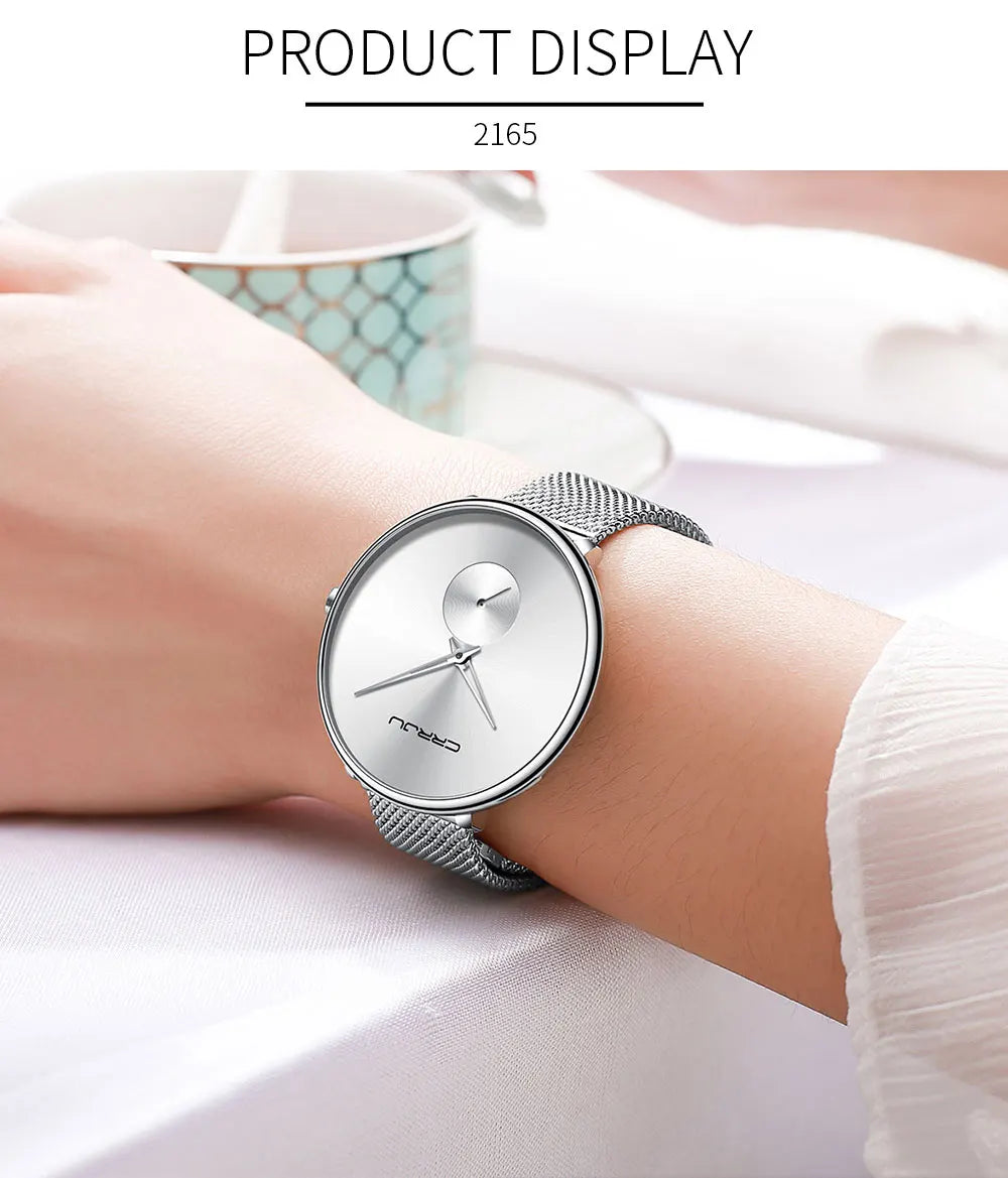 CRRJU frauen Uhren 2021 Luxus Damen Uhr Mode Minimalistischen Wasserdicht Schlanke Band Uhren für Frauen Geschenk Reloj Mujer