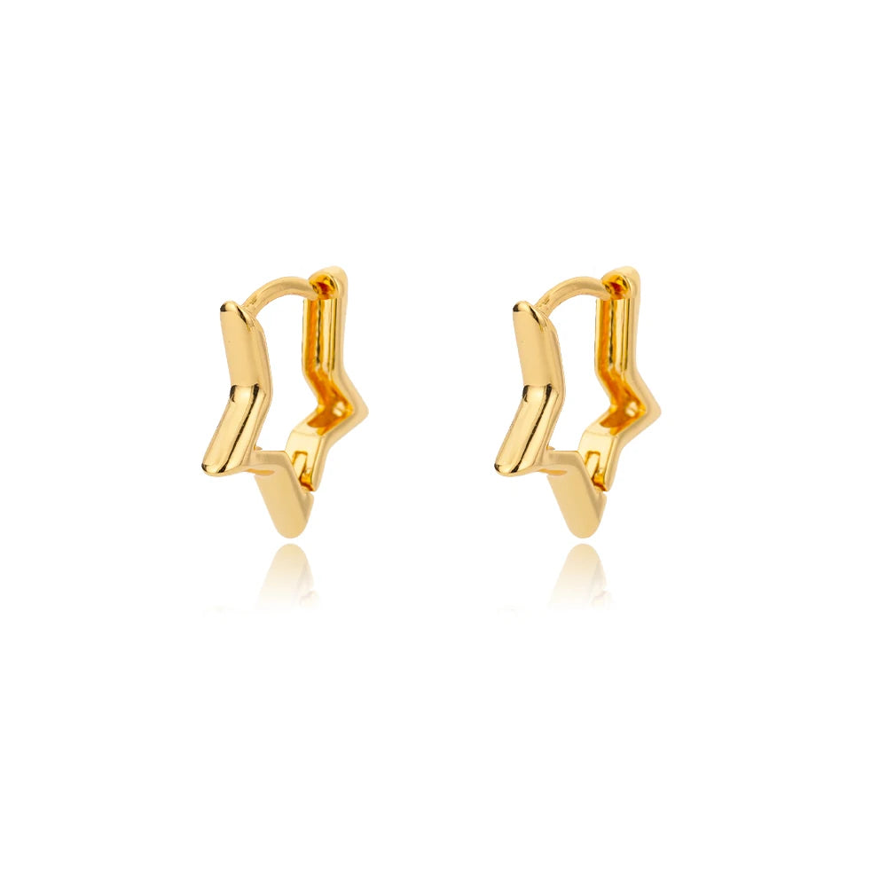 Luxus Stern Pendientes Ohrringe Für Frauen Mädchen Edelstahl Minimalistischen Hoop Piercing 2025, Neu Im y2k Schmuck aretes de mujer