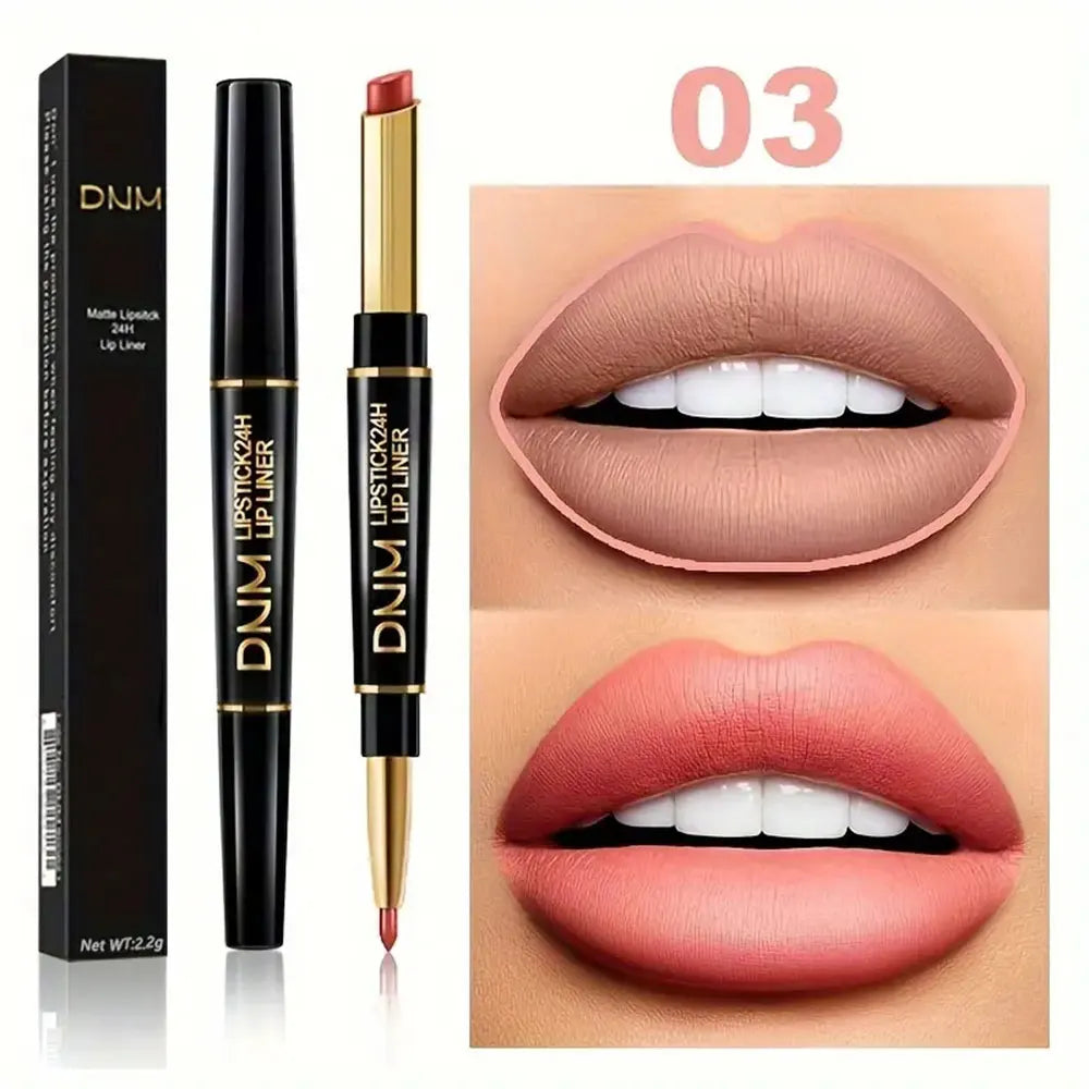 Doppelseitiger Lippenstift & Lipliner – hochpigmentiert, wasserfest, langanhaltend