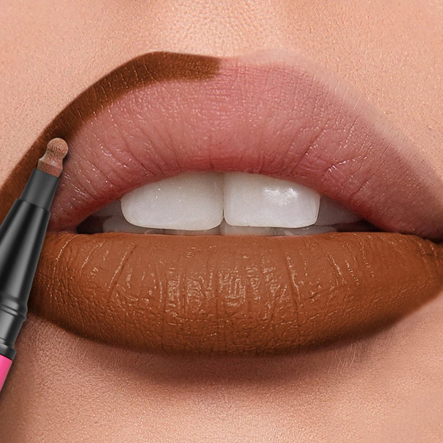 1PC Flüssigkeit Matte12-Farbe Lipliner Bleistift Wasserdicht Plumping Fleck Lippenstift Natürliche Lip Liner Umriss Lippen Kontur Make-Up