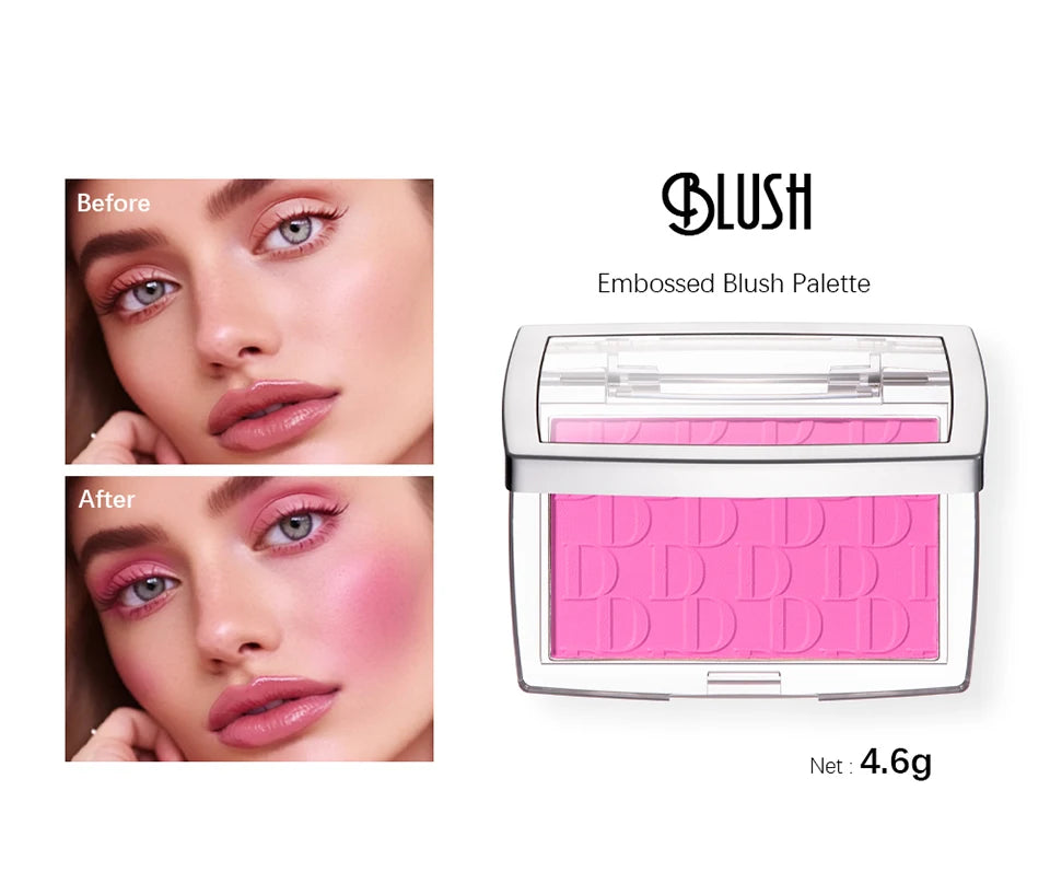 Gesichtsrouge, matt, natürlich, Wangentönung, erhellt das Gesicht, rosa, rot, Gesichtskonturierung, Kosmetik, Rouge, Puder, weiches weibliches Make-up