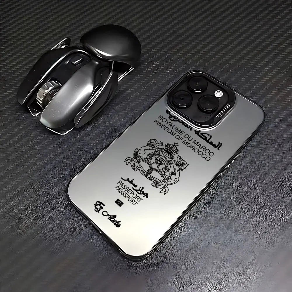Marokko Reisepass-Handyhülle für iPhone 16 15 14 13 12 11 Pro Max X XR XSMAX 8 7 Plus Candy Matte stoßfeste Rückseite