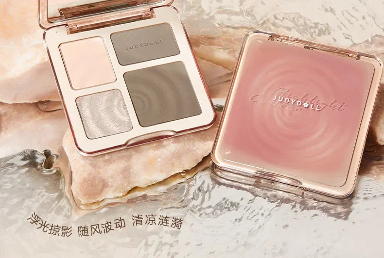 Judydoll Highlight Facial Contouring Palette Matte Brighten Dreidimensionaler Schatten Lasting Glow Shimmer Powder Cosmetics