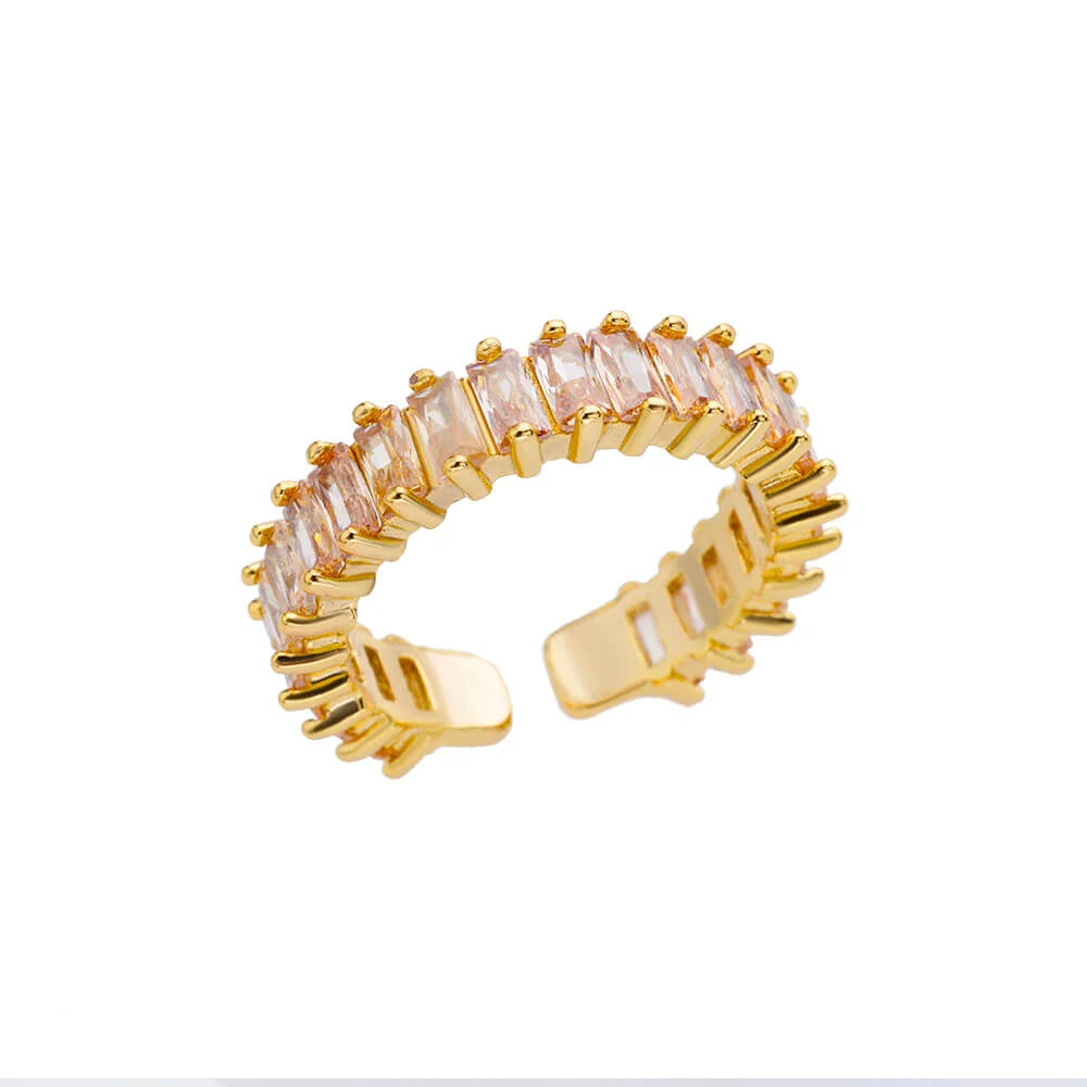 Bunte Zirkon Ringe Für Frauen Gold Farbe Edelstahl Farbige Zirkonia Ring Luxus Mode Hochzeit Schmuck Geschenk