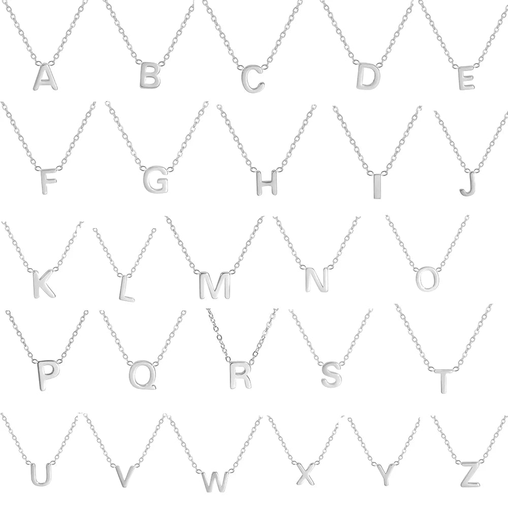 Cazador Minimalistische Initial A-Z Buchstaben Halskette für Frauen Alphabet Edelstahl Halsband Ketten Schmuck Geburtstagsgeschenk Großhandel