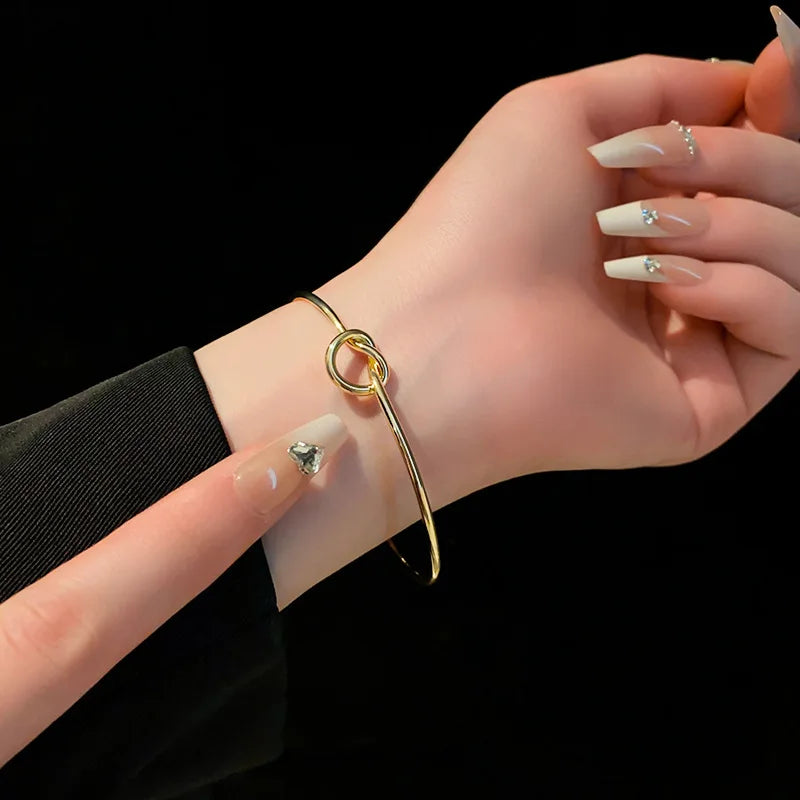 Edelstahl-Armbänder, Vintage-Stil, Herrenmode, gewebte Twist-Textur, Armreifen für Damen, Schmuck, Statement, Streetwear, Goth-Geschenke