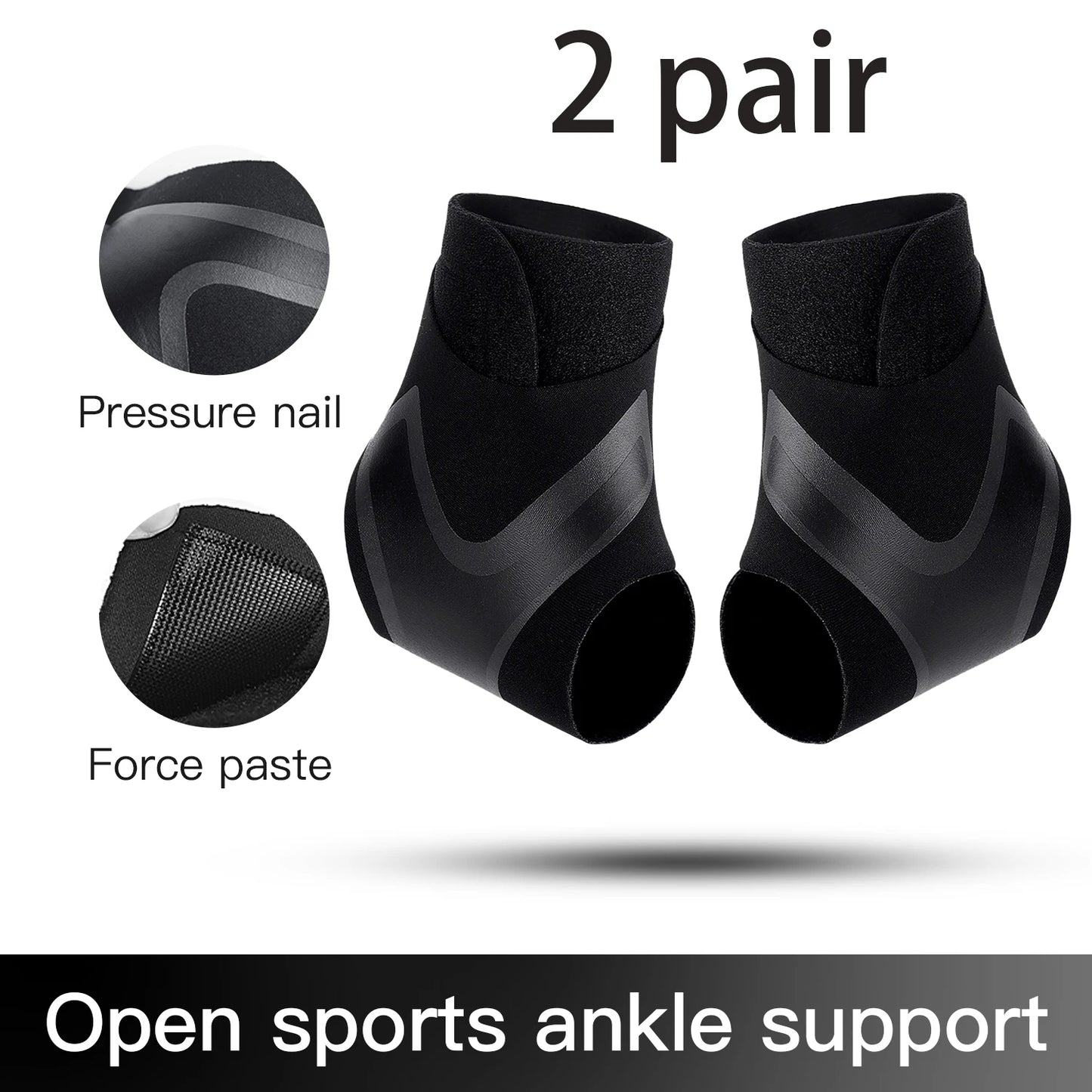 2PC Einstellbare Knöchel Unterstützung Pad Knöchel Hülse Druck Anti-Spinning Elastische Atmungsaktive Unterstützung Fitness Sport Sicherheit Prävention