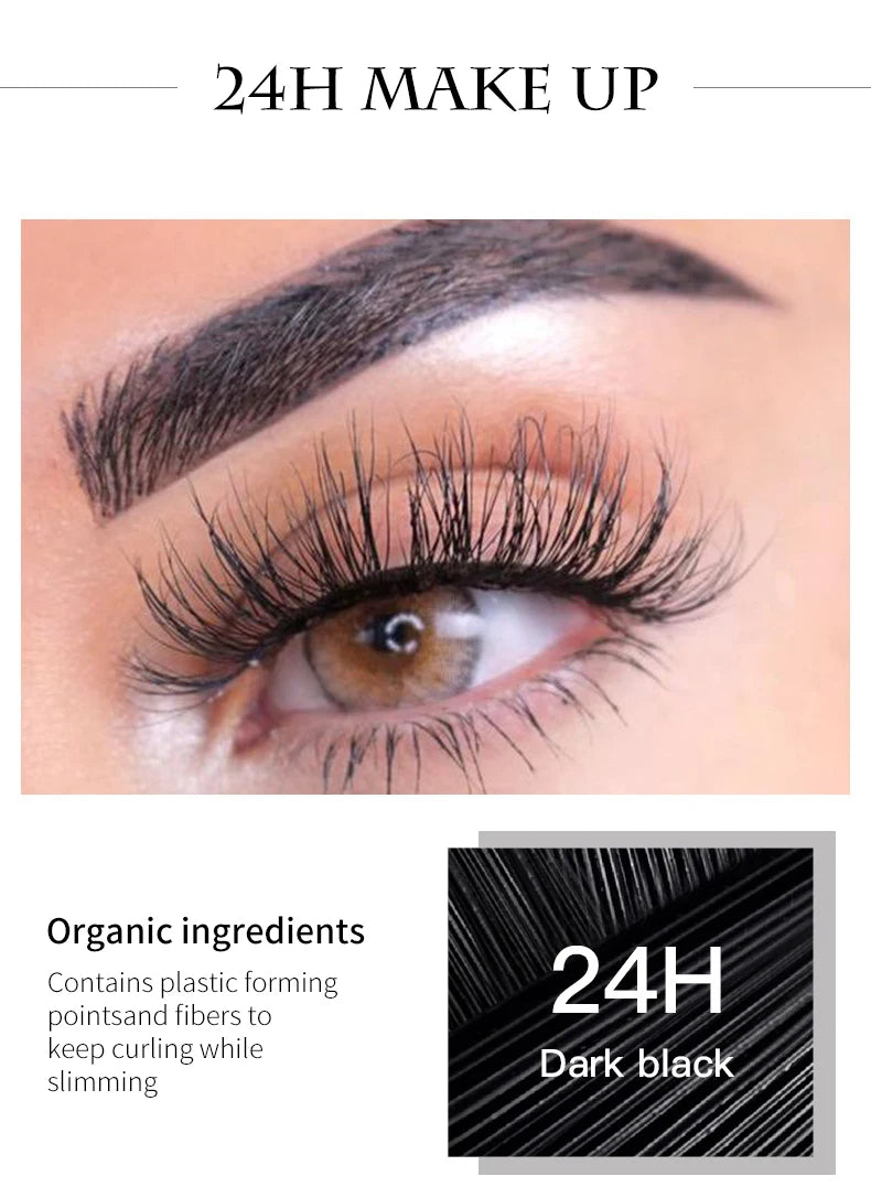 Mascara wasserdicht wisch fest längliche Wimpern Make-up-Tool, natürliche dicke Locken, Strass dekorative Schale