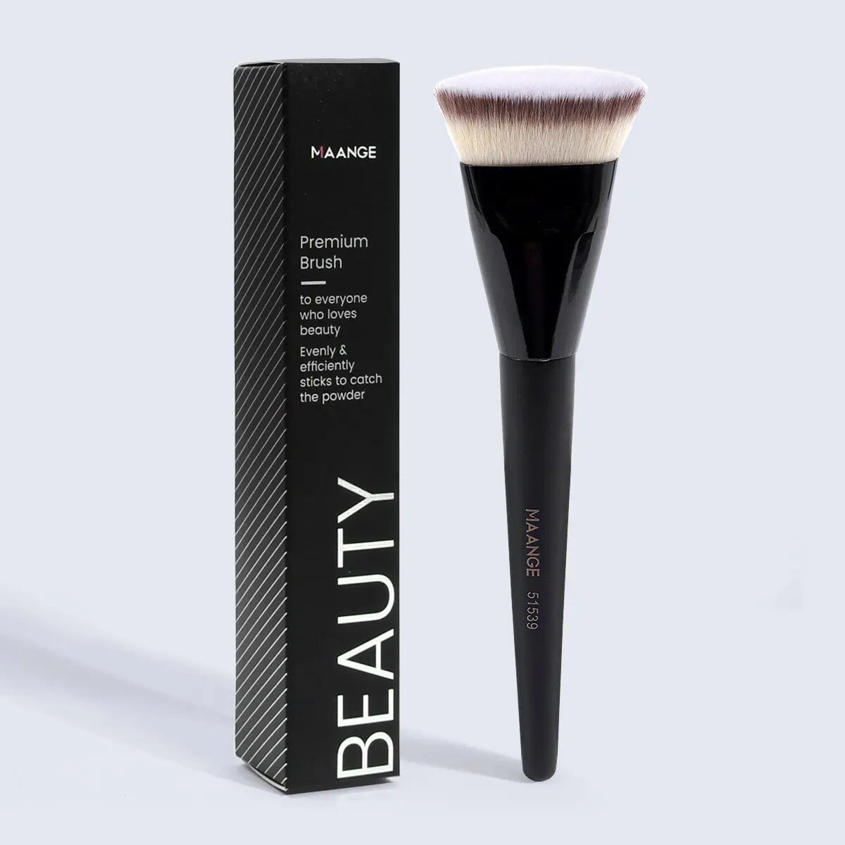 MAANGE Flachkopf-Grundierungspinsel mit Box – Für Puder, Rouge & Concealer