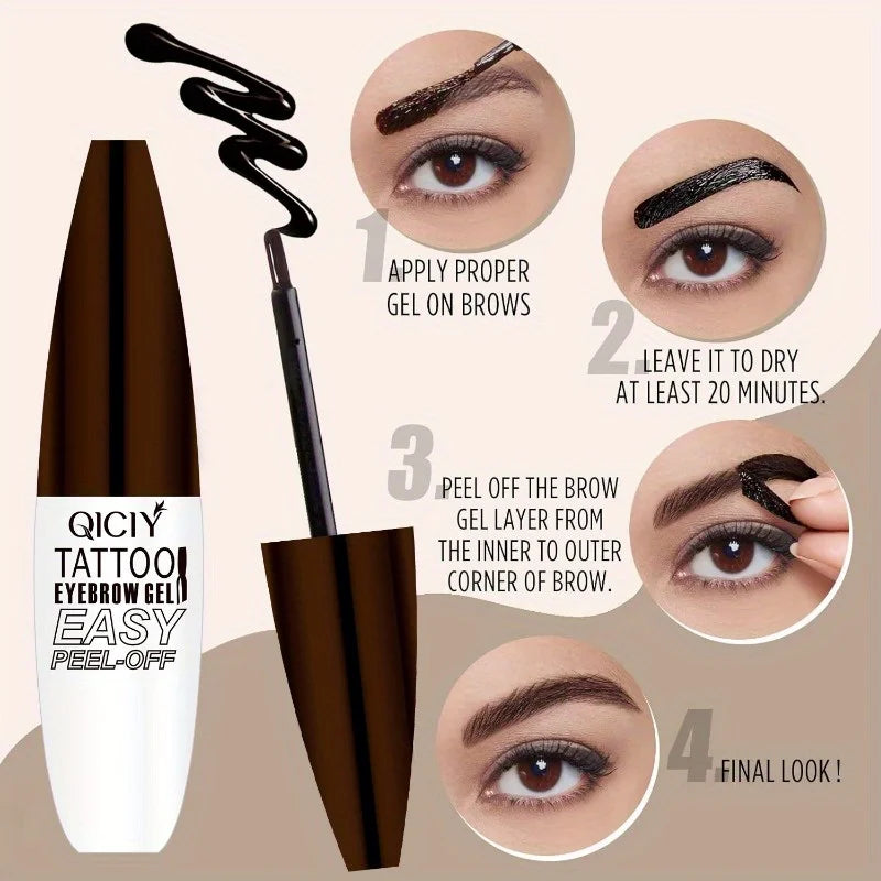3D Peel-off Augenbrauen Gel Tönung Wasserdicht Dauerhafte Nicht Verschmieren Eyeliner Stift Natürliche Flüssigkeit Stirn Tattoo Sterben Creme Make-Up