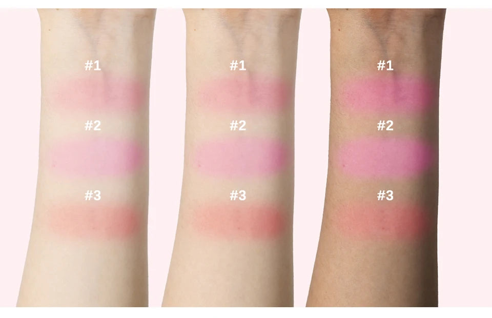 Professionelles Puder-Rouge – 12 Stunden Halt, Vegane Formel, Rosa & Creme