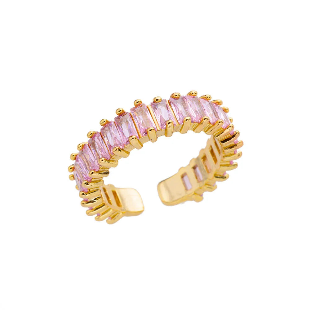 Bunte Zirkon Ringe Für Frauen Gold Farbe Edelstahl Farbige Zirkonia Ring Luxus Mode Hochzeit Schmuck Geschenk