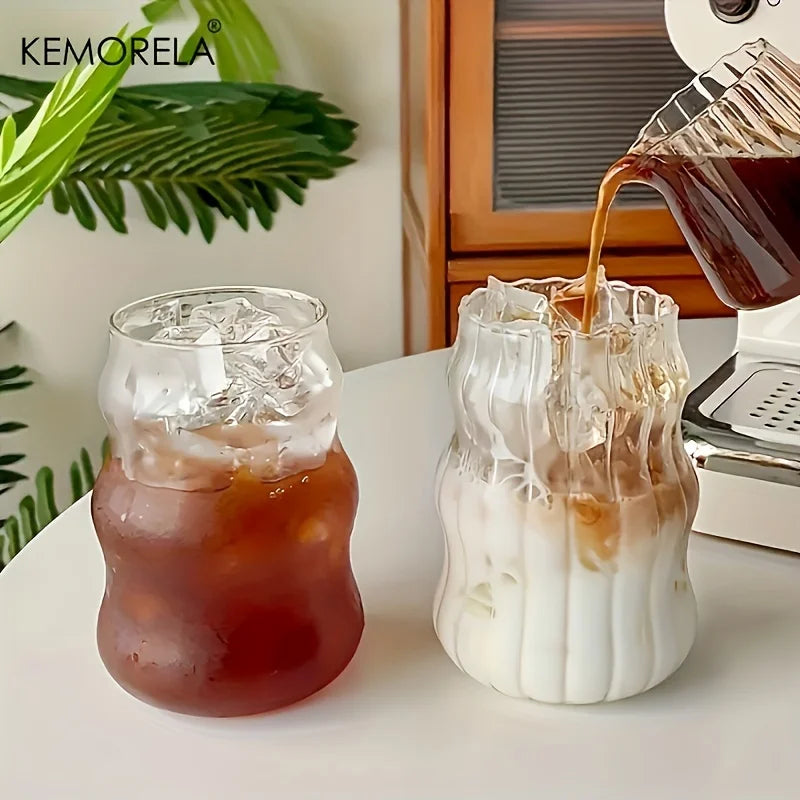 Stylische Gläser | Transparente Becher für Kaffee, Tee, Saft, Wasser