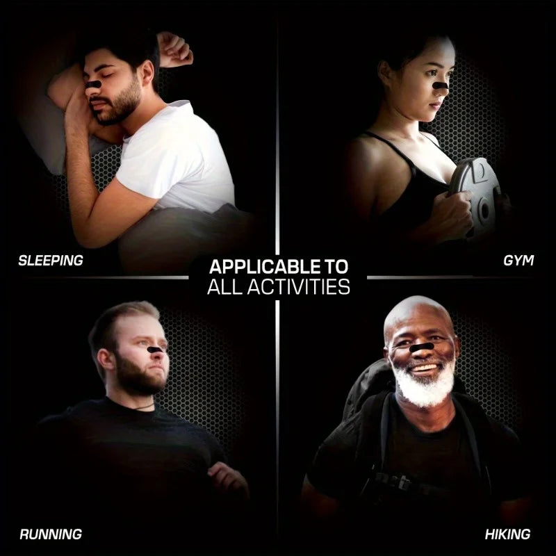 30 Stück Sport-Nasenstreifen mit verbesserter Haftung – atmungsaktives und komfortables Design, geeignet für Sport und Schlaf