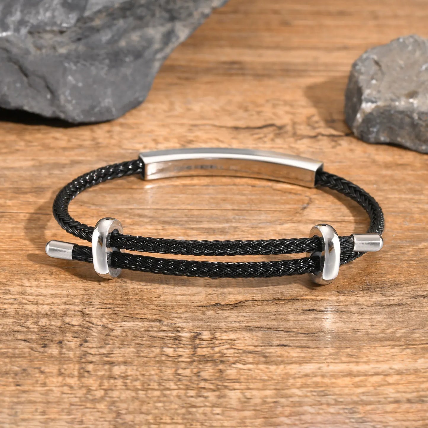 Edelstahl-Armband mit kostenloser Gravur – personalisierbarer Namensarmreif