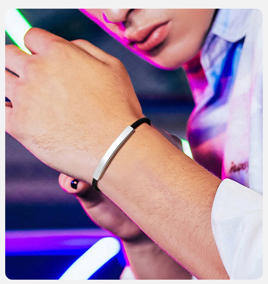 Edelstahl-Armband mit kostenloser Gravur – personalisierbarer Namensarmreif