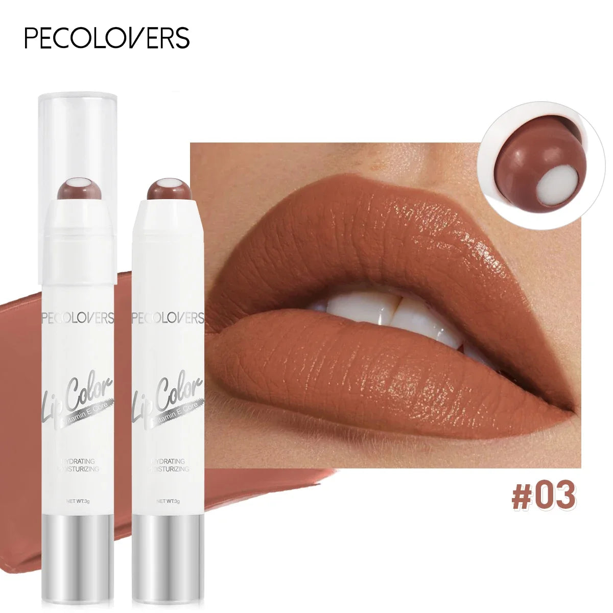 2-in-1 Nude Lippenstift Mattroter Lippenbalsam Feuchtigkeitsspendender 6 Farben Sandwich-Lippenstift Wasserdichter, langlebiger Antihaft-Cup-Lippenstift