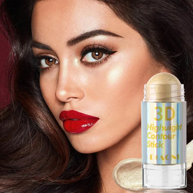 3D Highlighter & Contouring Stick – Schimmernder Creme-Highlighter für ein strahlendes Gesicht