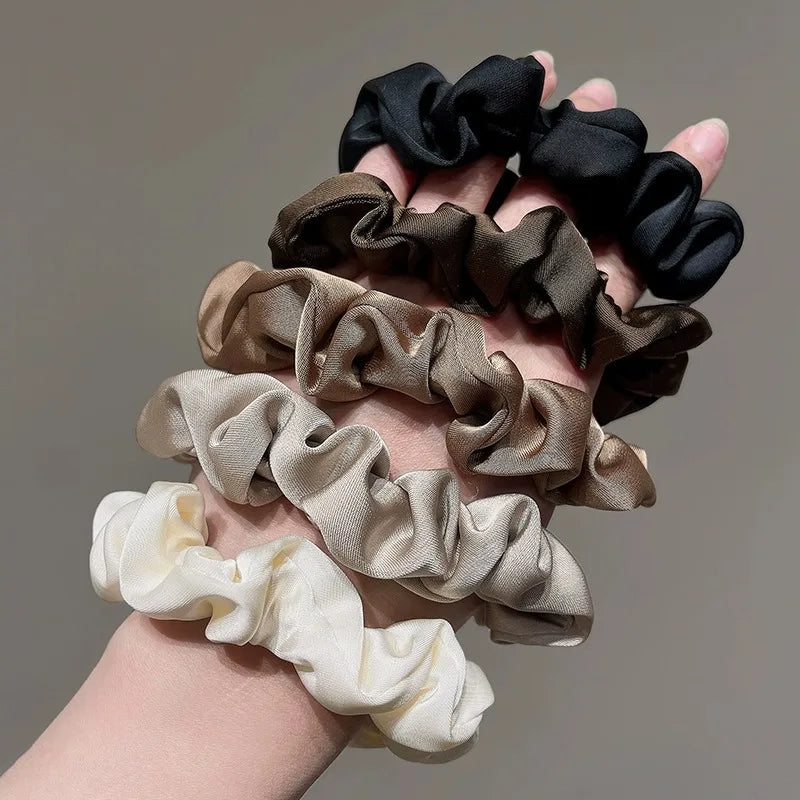 Satin Scrunchies für Frauen | Set Elastische Haarbänder