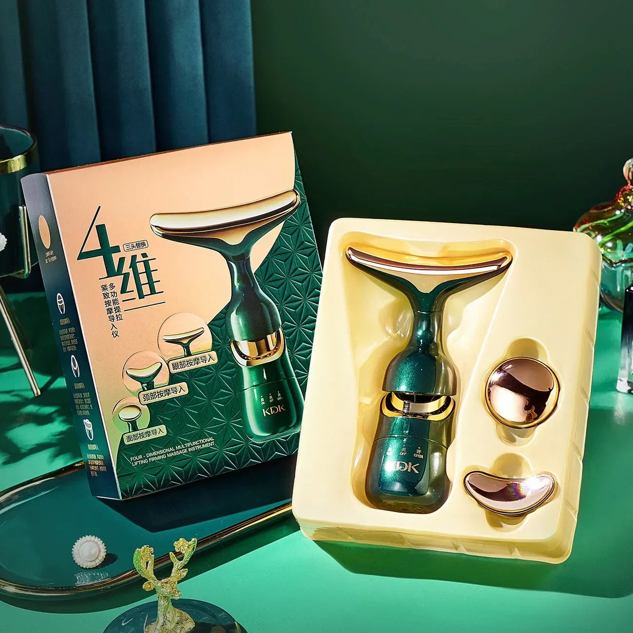 3-in-1 Gesichtslifting & Halsmassagegerät | EMS Anti-Aging & Hautstraffung