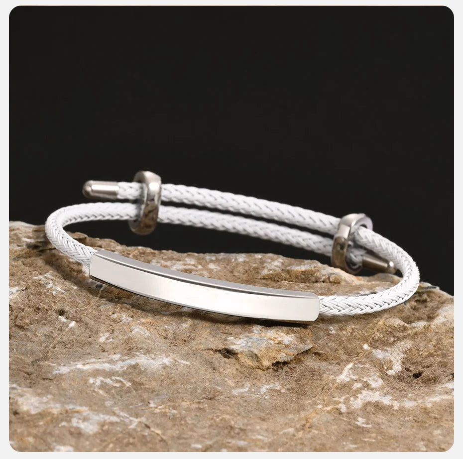 Edelstahl-Armband mit kostenloser Gravur – personalisierbarer Namensarmreif