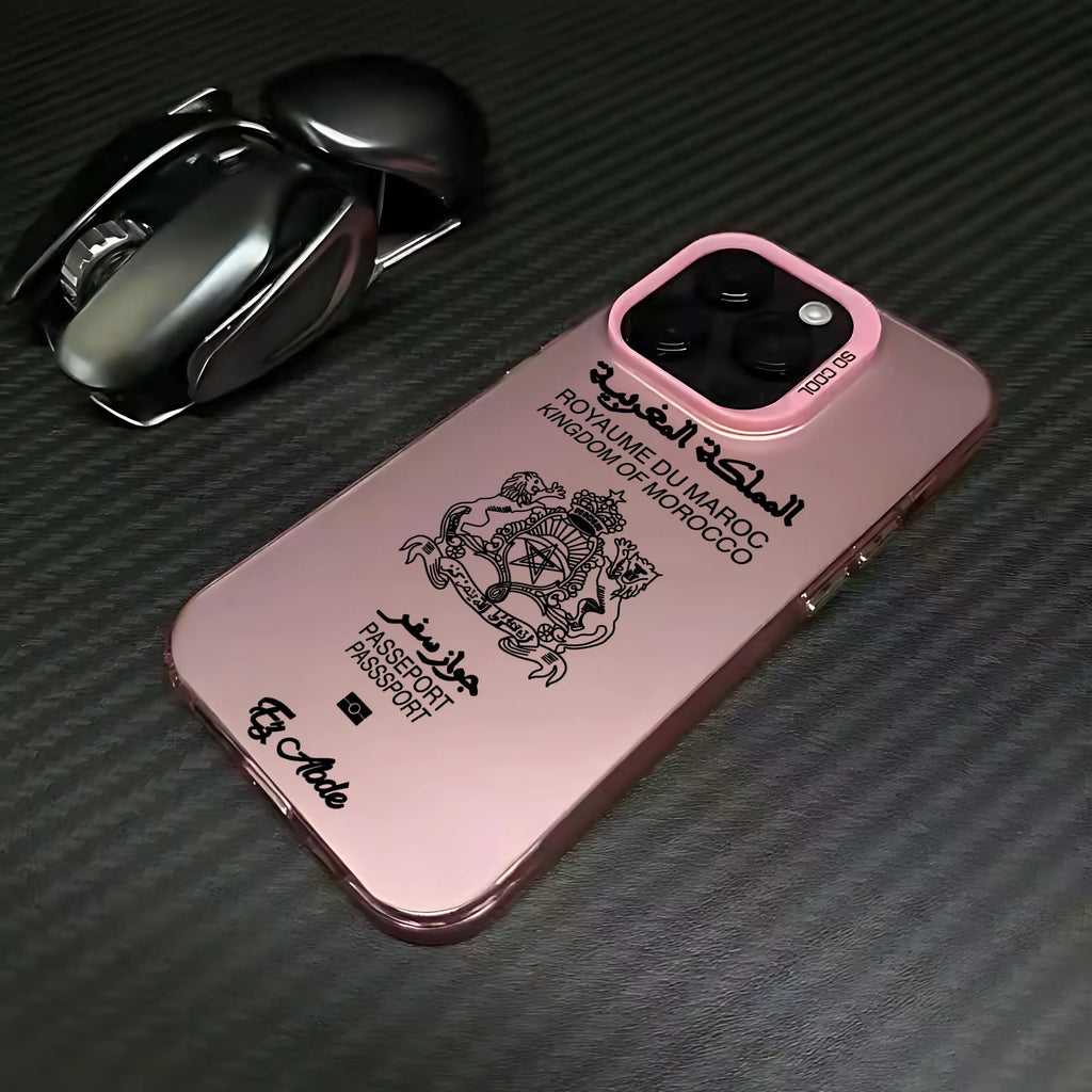 Marokko Reisepass-Handyhülle für iPhone 16 15 14 13 12 11 Pro Max X XR XSMAX 8 7 Plus Candy Matte stoßfeste Rückseite