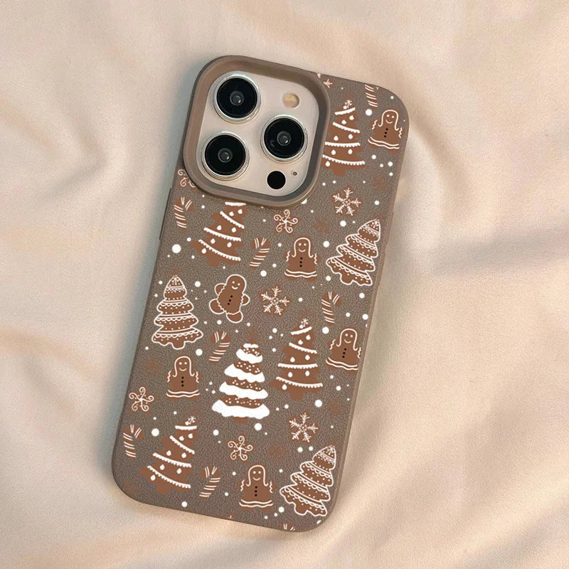 Weihnachts Handyhülle Cartoon – Weihnachtsbaum & Schneeflocken – Stoßfeste TPU Softcase für iPhone 11–17 Pro Max, XS, XR, Plus, 16E